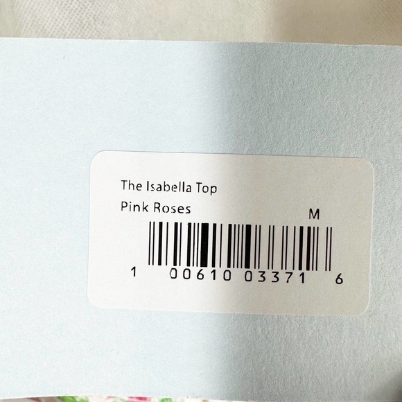 Hill House The Isabella Top Pink Roses BarbieCore Size Medium - Picture 8 of 10